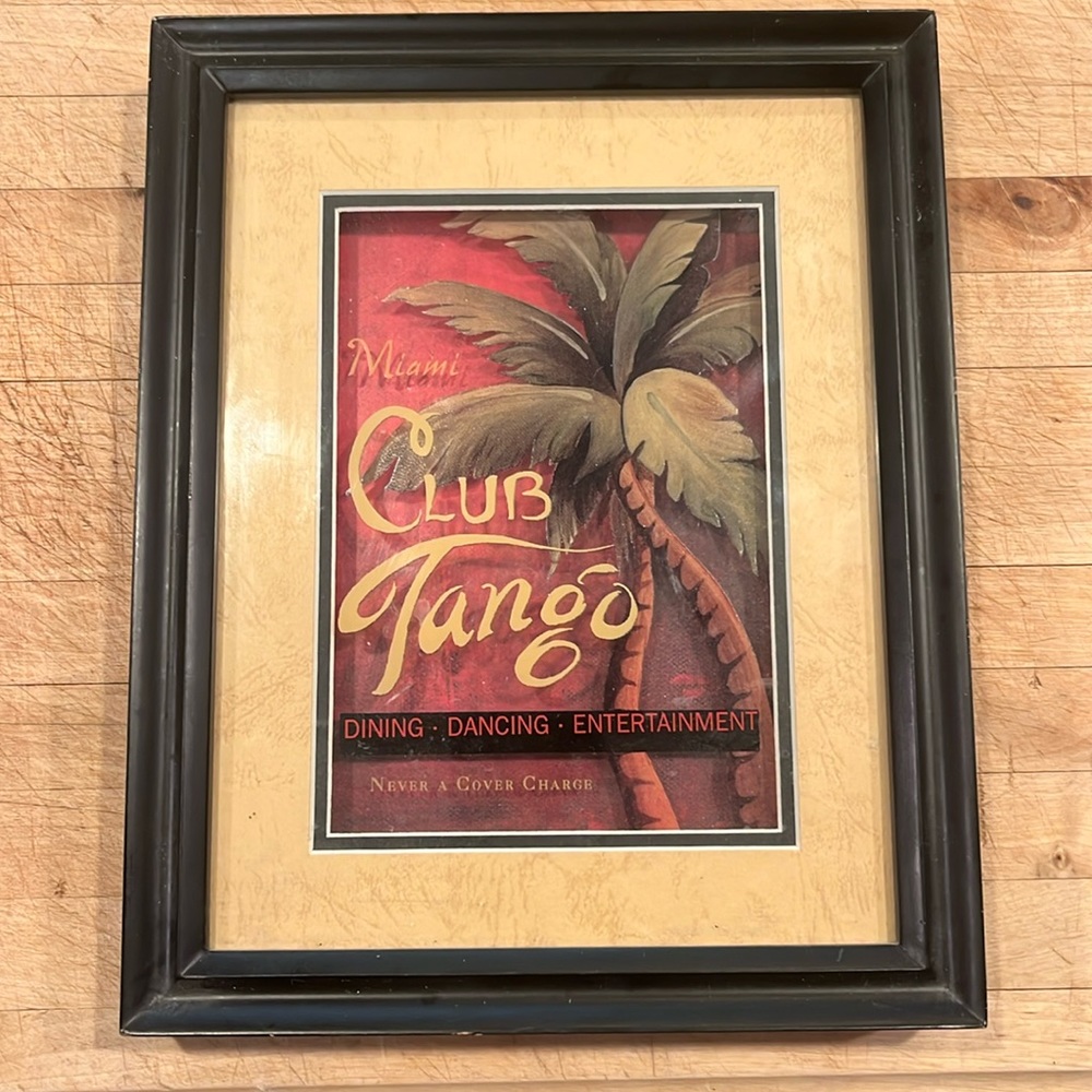 2005 Miami- Club Tango Bar Dimensional Glass wall art